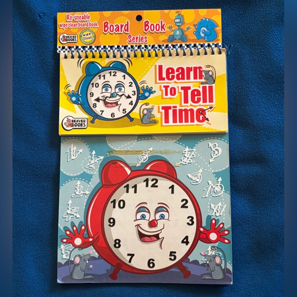 Learn to Tell Time Dry Erase Book